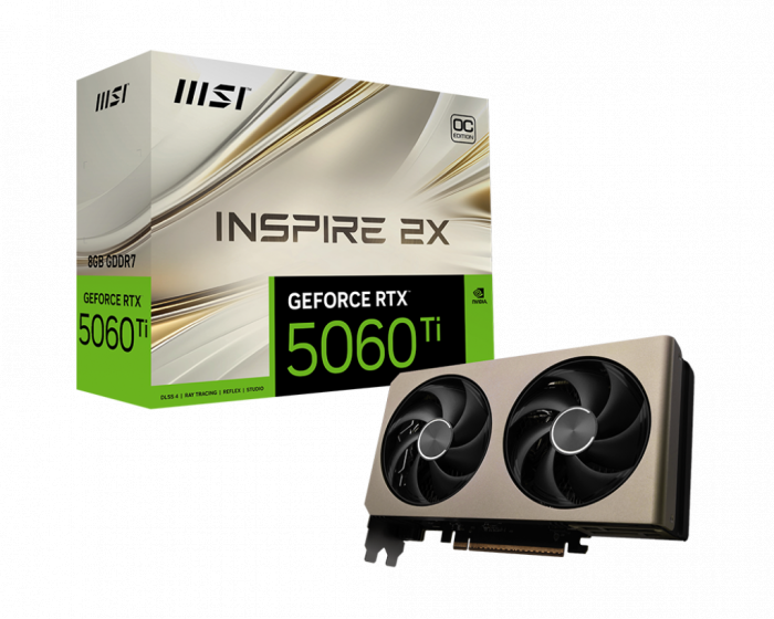 VGA MSI GeForce RTX™ 5060 Ti 8G INSPIRE 2X OC