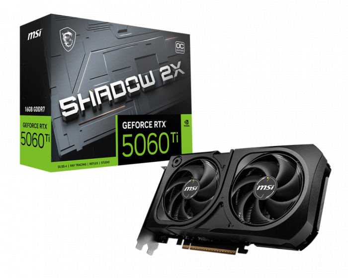 VGA MSI GeForce RTX™ 5060 Ti 16G SHADOW 2X OC PLUS
