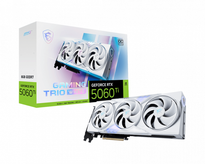 VGA MSI GeForce RTX™ 5060 Ti 8G GAMING TRIO OC WHITE