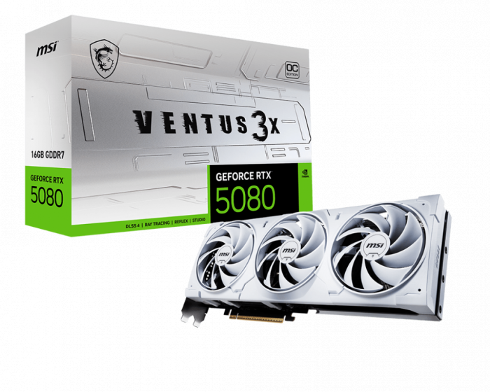VGA MSI GeForce RTX™ 5080 16G VENTUS 3X OC White