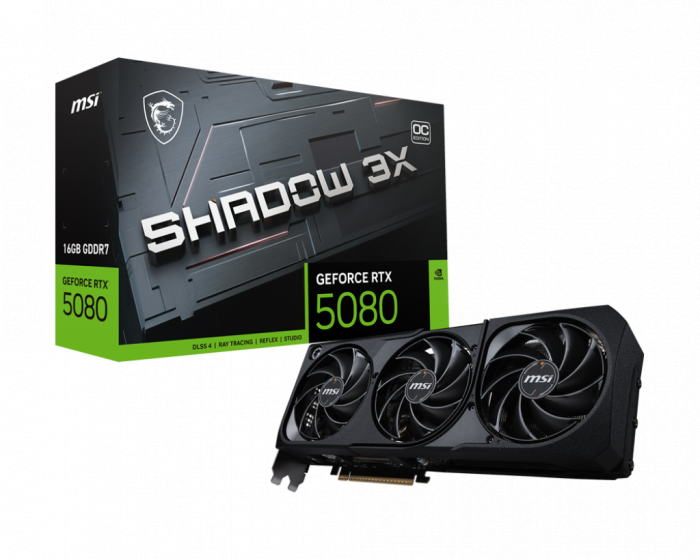 VGA MSI GeForce RTX™ 5080 16G SHADOW 3X OC