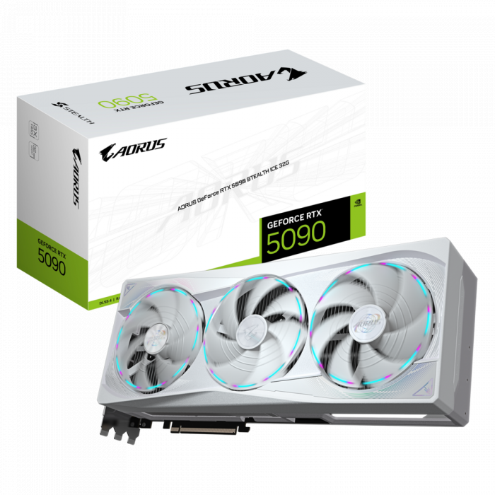 VGA GIGABYTE AORUS GeForce RTX™ 5090 STEALTH ICE 32G