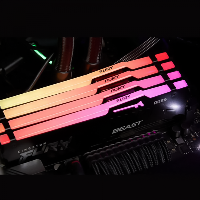 RAM Kingston FURY Beast RGB 64GB (2x32GB / 6000MHz / DDR5 / CL30 / 1.4V)