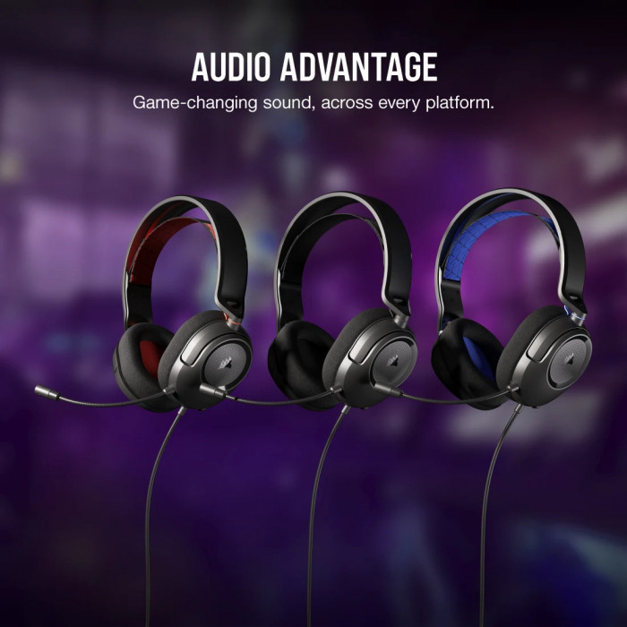 Tai nghe Gaming Corsair HS35 SURROUND v2 Multiplatform Carbon (Over-ear / Wired)