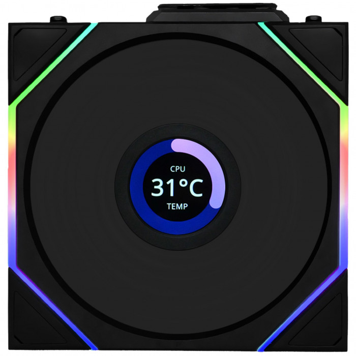 Fan Case LIAN LI UNI FAN TL WIRELESS LCD 120 Black (3 Fan)