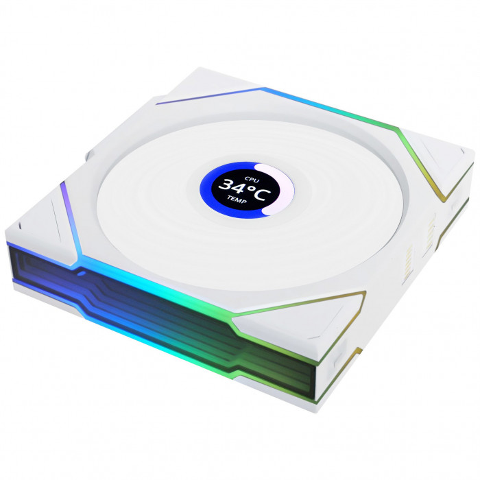 Fan Case LIAN LI UNI FAN TL WIRELESS LCD 120 REVERSE White (3 Fan)