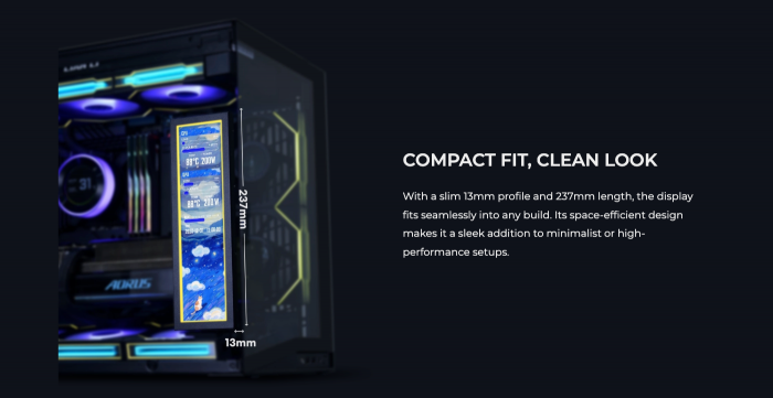 Màn hình đa năng Lian Li 8.8 UNIVERSAL SCREEN Black