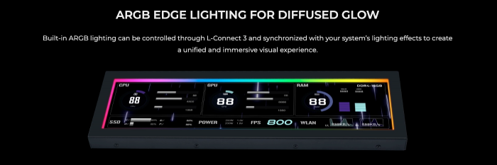 Màn hình đa năng Lian Li 8.8 UNIVERSAL SCREEN Black