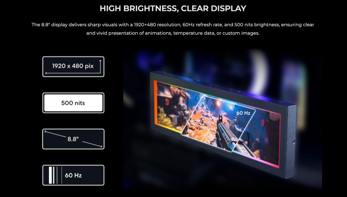 Màn hình đa năng  Lian Li 8.8 UNIVERSAL SCREEN White