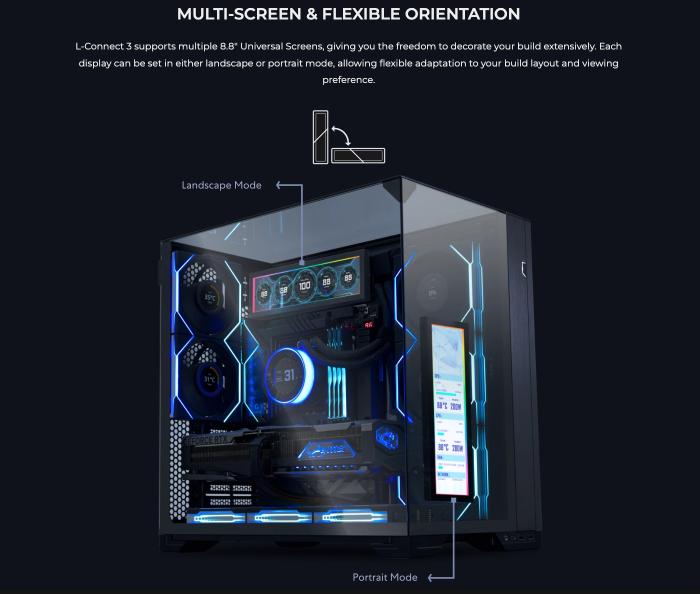 Màn hình đa năng  Lian Li 8.8 UNIVERSAL SCREEN White