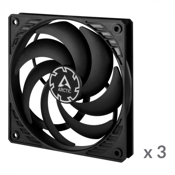 Fan Case ARCTIC P12 SLIM PWM PST Black (3 Fan)