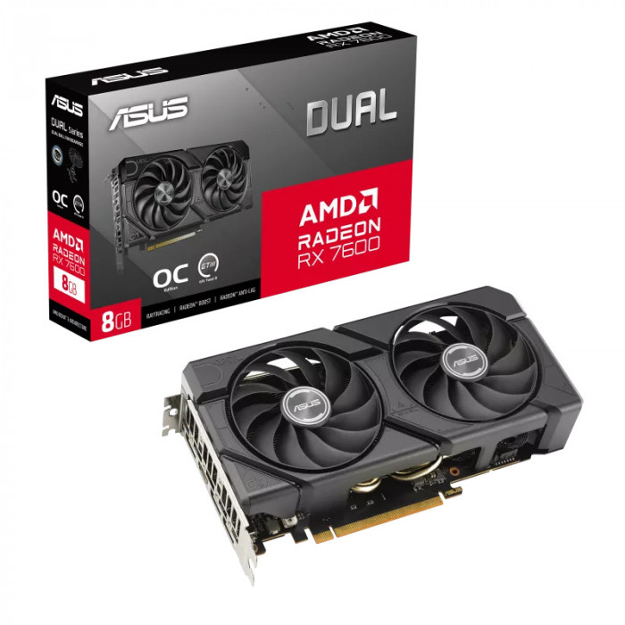 VGA ASUS Dual Radeon™ RX 7600 EVO OC Edition 8GB GDDR6
