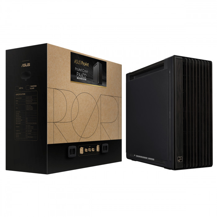 CASE ASUS ProArt PA602 Wood Edition - Metal Panel (EATX, ATX, mATX, ITX, DTX, Mini-DTX)