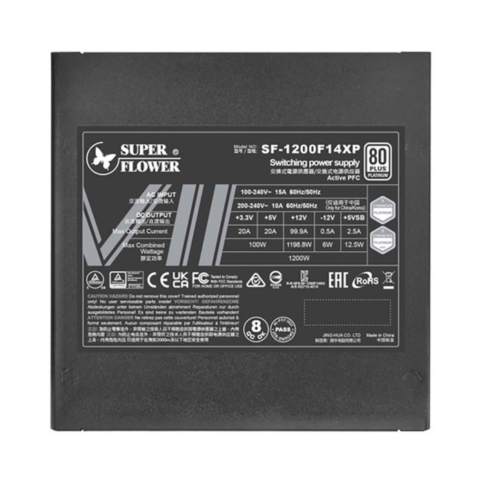 PSU SuperFlower VII Platinum PRO Black 1200W (ATX 3.1/ Full-Modular/ 80 Plus Platinum)
