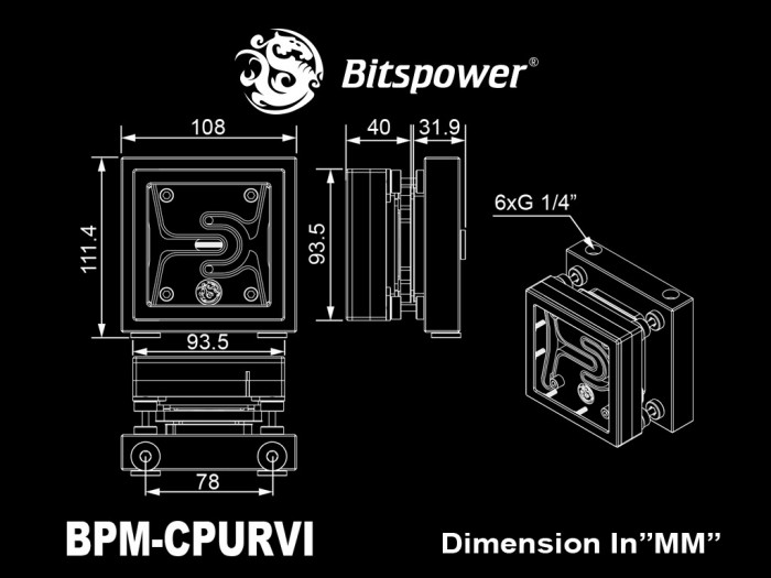 Bitspower CPU Block Summit Revo Intel Edition (13-15th Gen,LGA1700,LGA1851)