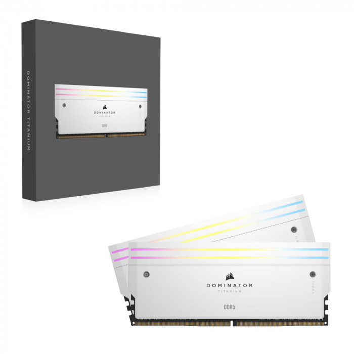 RAM Corsair DOMINATOR TITANIUM White RGB 32GB (2x16GB/DDR5/6600Mhz)