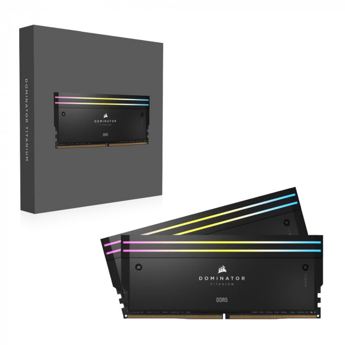 RAM Corsair DOMINATOR TITANIUM Black RGB 96GB (2x48GB/DDR5/6600Mhz)
