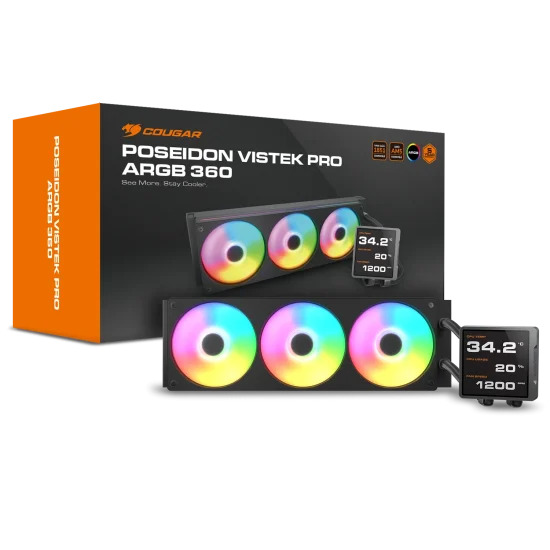 Tản nhiệt nước AIO COUGAR POSEIDON VISTEK PRO ARGB Black