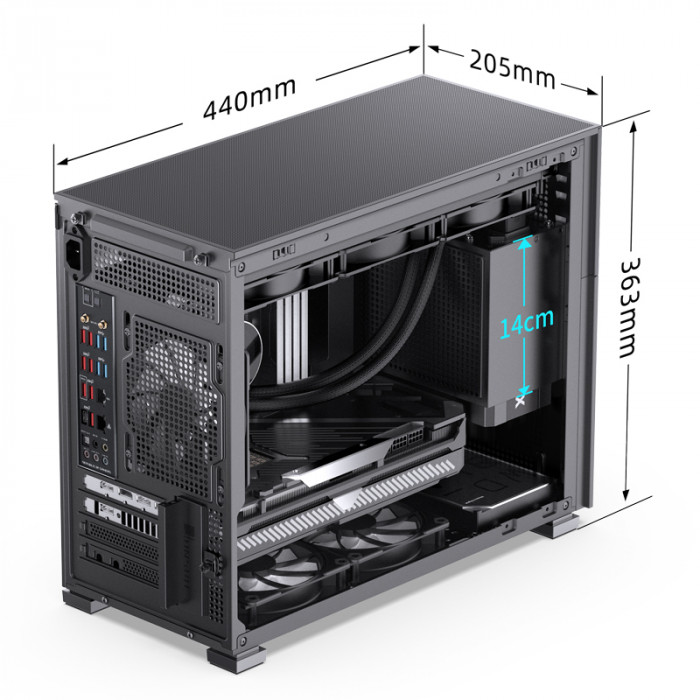 Case Jonsbo D31 STD Black (ITX/DTX/M-ATX)