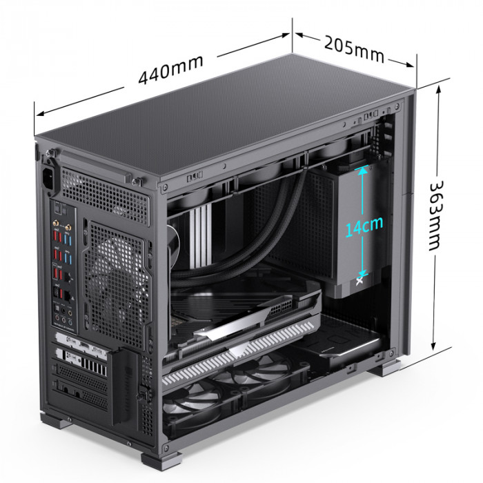 Case Jonsbo D31 STD SC Black (ITX/DTX/M-ATX)