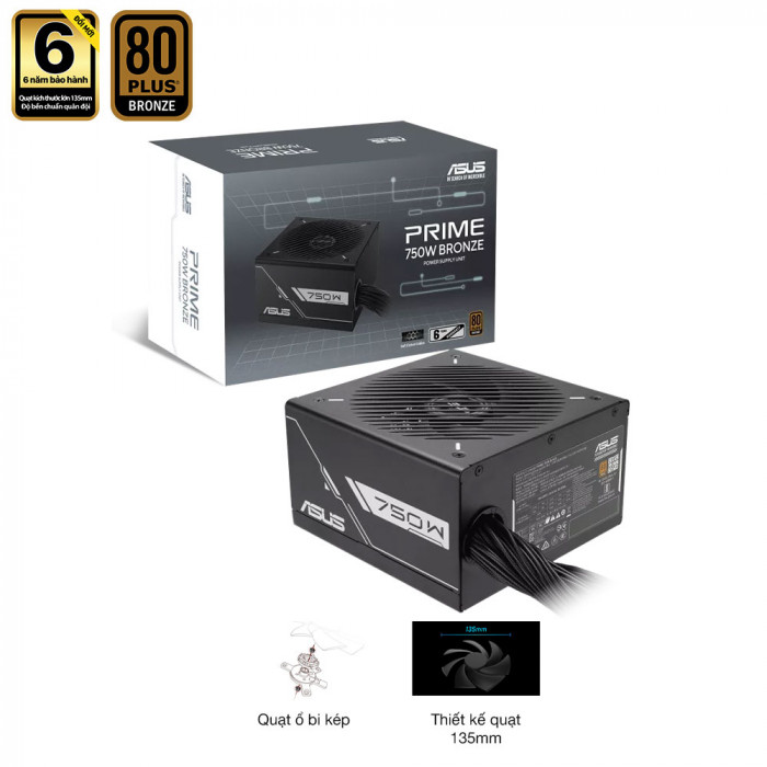 PSU ASUS PRIME 750W Bronze (Non-modular/ 80 Plus Bronze)