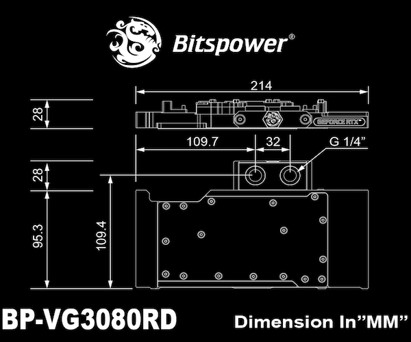 Bitspower Classic VGA Water Block for NVIDIA GeForce RTX 30 series Reference Design