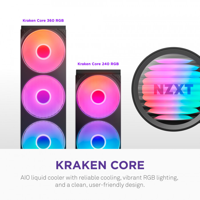 Tản nhiệt nước AIO NZXT Kraken Core 240 RGB Black