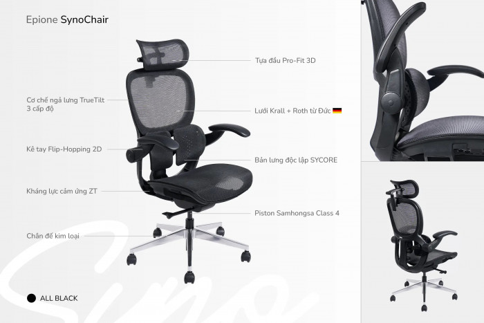 GHẾ Công thái học Epione SynoChair