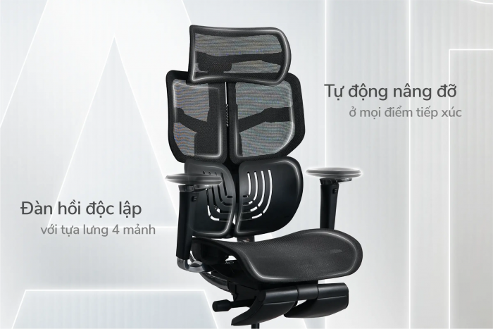 GHẾ Công thái học Epione AliusChair - All Black