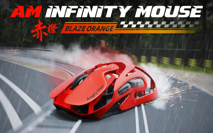 Chuột Angry Miao AM Infinity - Blaze Orange