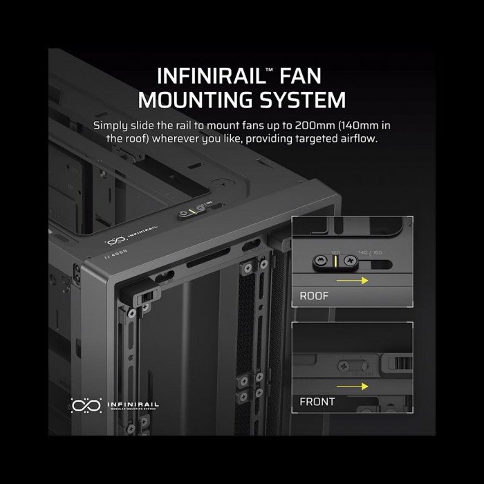 CASE CORSAIR FRAME 4000D AIRFLOW BLACK (MID TOWER / ATX, mATX, mITX)