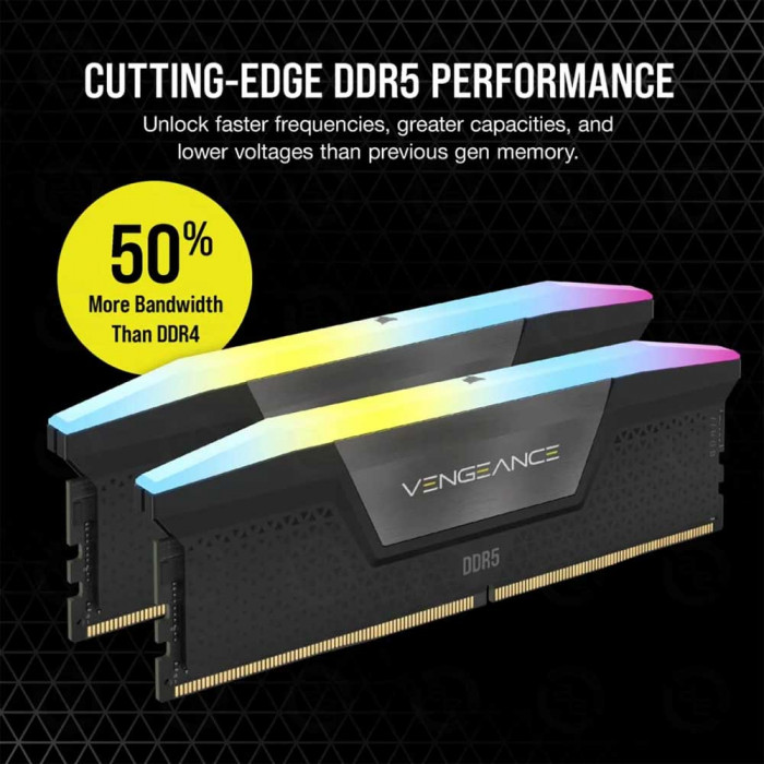 RAM CORSAIR Vengeance RGB DDR5 64GB (2x32GB / 5600MHz / DDR5 / CL40)