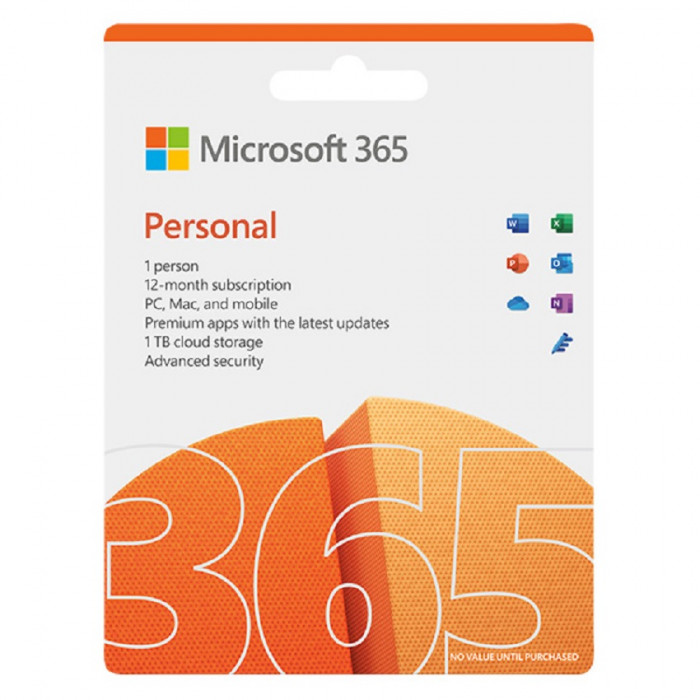 Microsoft 365 Personal English Subscr 1YR APAC EM Medialess Emerging Market P10