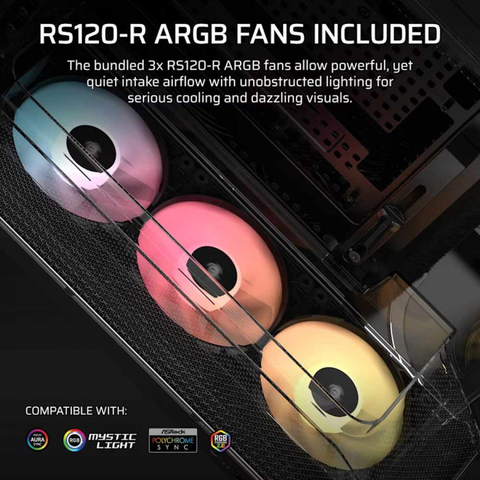 Case Corsair AIR 5400 RS-R ARGB Tempered Glass Mid-Tower, Black