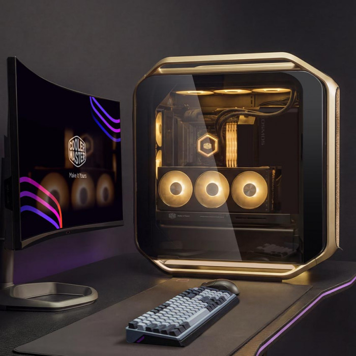Vỏ Case COOLER MASTER Cosmos Alpha GOLD (ATX/4Fan/Limited)