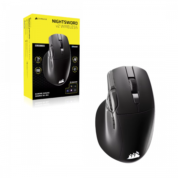 Chuột không dây Corsair NIGHTSWORD v2-WL-BLK-RGB