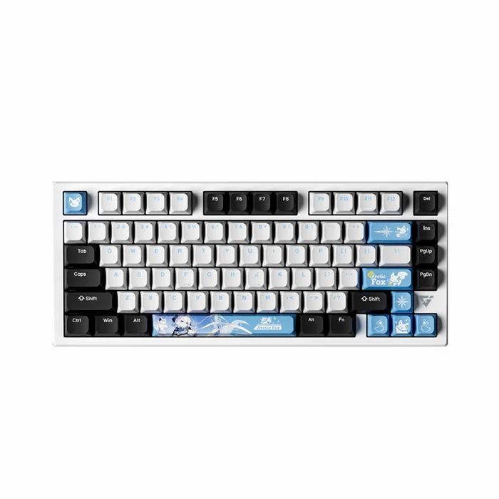 Bàn Phím Cơ Gaming Không Dây ATK V75X | Trắng Xám-Arctic Fox