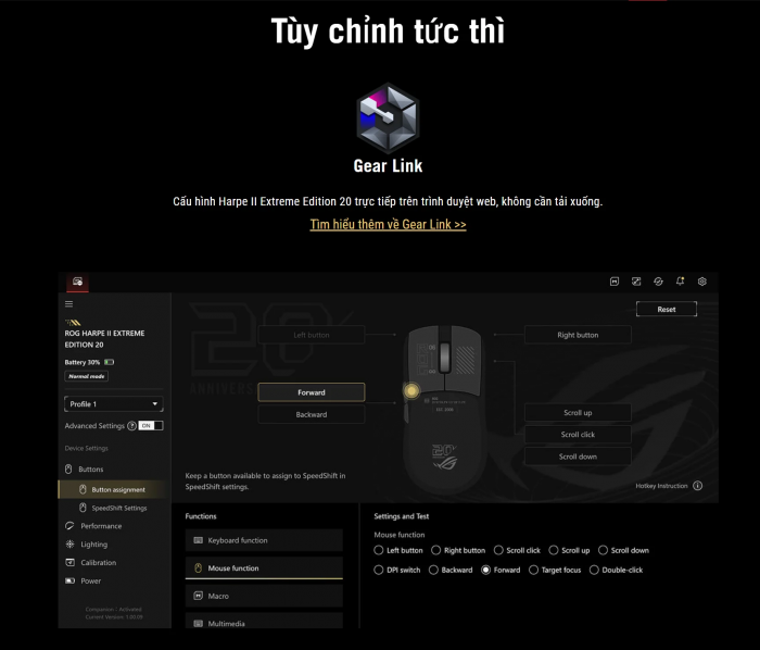 Chuột chơi game ROG Harpe II Extreme Edition 20