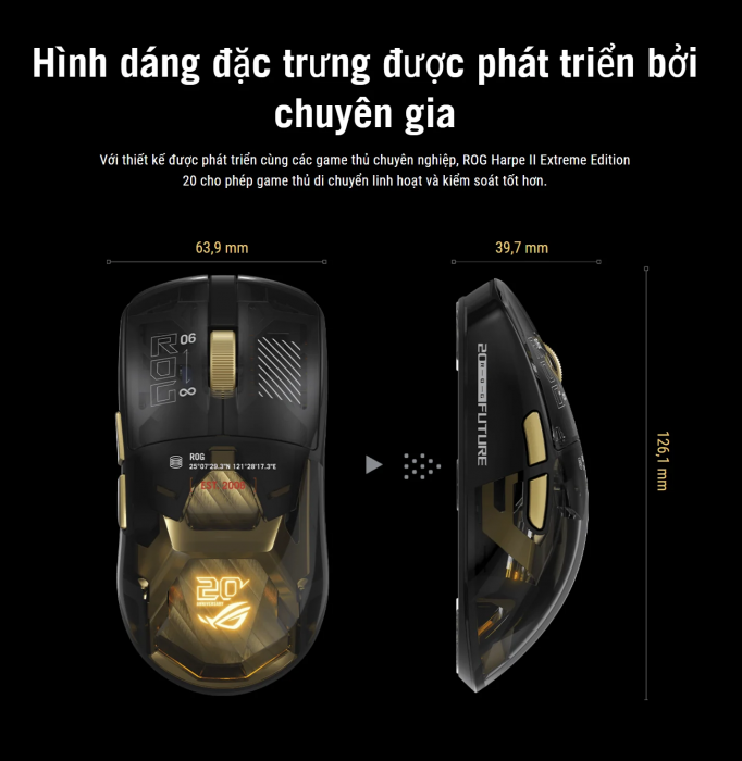 Chuột chơi game ROG Harpe II Extreme Edition 20