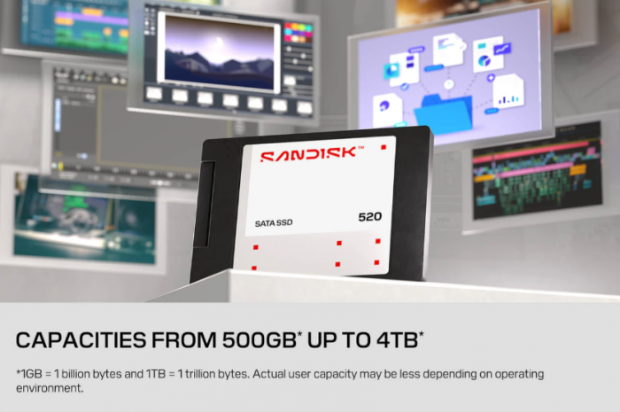 Ổ cứng SSD SANDISK 520 SATA - 1000GB