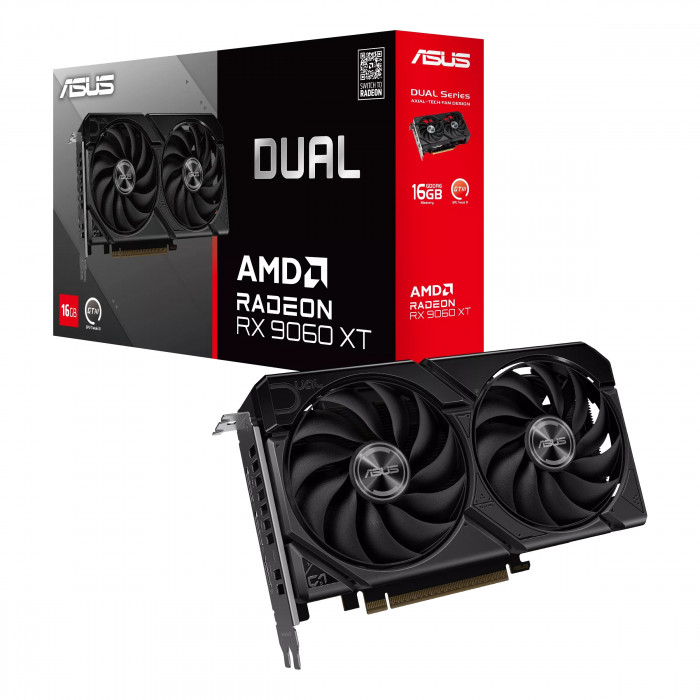 VGA ASUS Dual Radeon™ RX9060XT 16G GDDR6 | Black