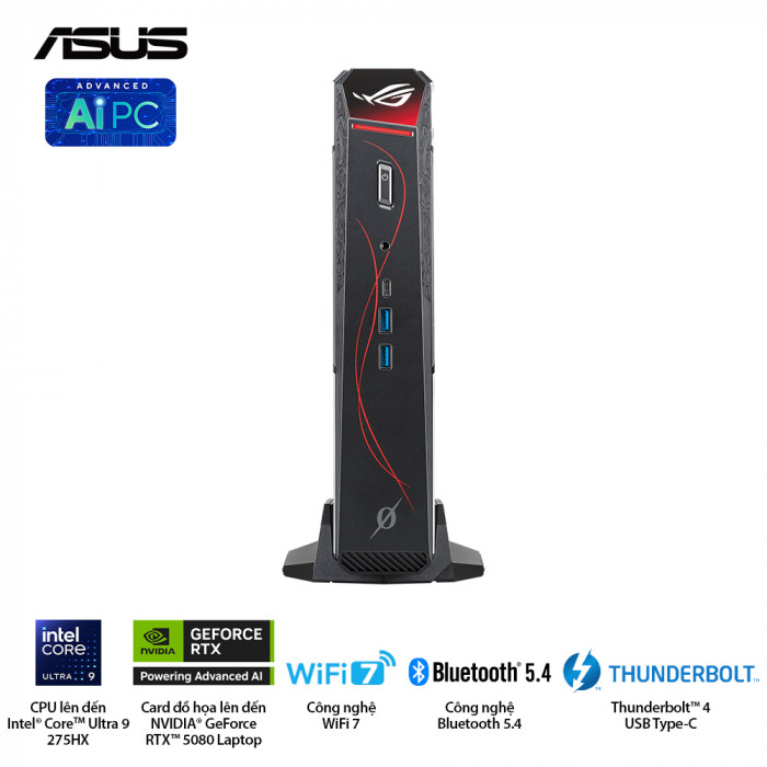 PC Mini ASUS ROG NUC 16 RNUC16JNK9X28AA2 (Core Ultra 9-290HX, RTX 5080 16GB, 32GB RAM, 2TB SSD, Win 11 Home)