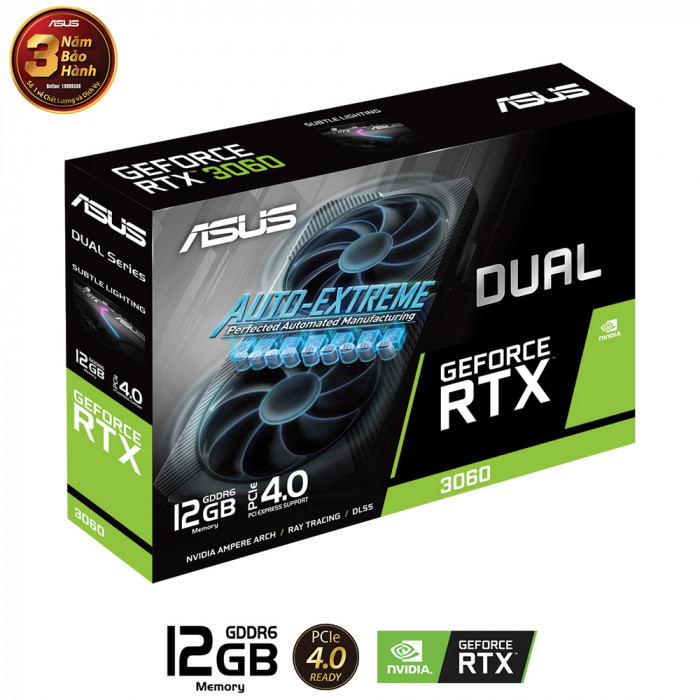 VGA Asus DUAL GeForce RTX™ 3060 12GB GDDR6 