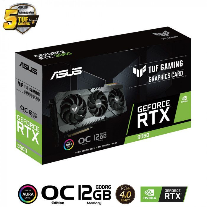 VGA Asus TUF Gaming GeForce RTX™ 3060 OC Edition 12GB GDDR6 