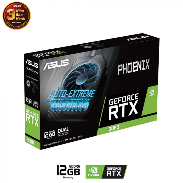 VGA Asus PHOENIX GeForce RTX™ 3060 V2 12GB GDDR6 