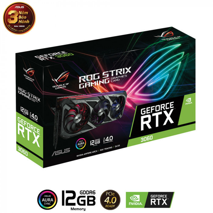 VGA Asus ROG Strix GeForce RTX™ 3060 V2 12GB GDDR6