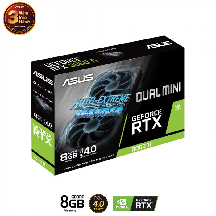 VGA Asus DUAL GeForce RTX™ 3060 Ti V2 MINI 8GB GDDR6 