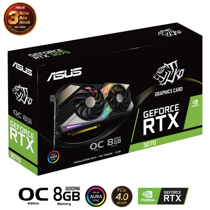 VGA Asus KO GeForce RTX™ 3070 V2 OC Edition 8GB GDDR6 