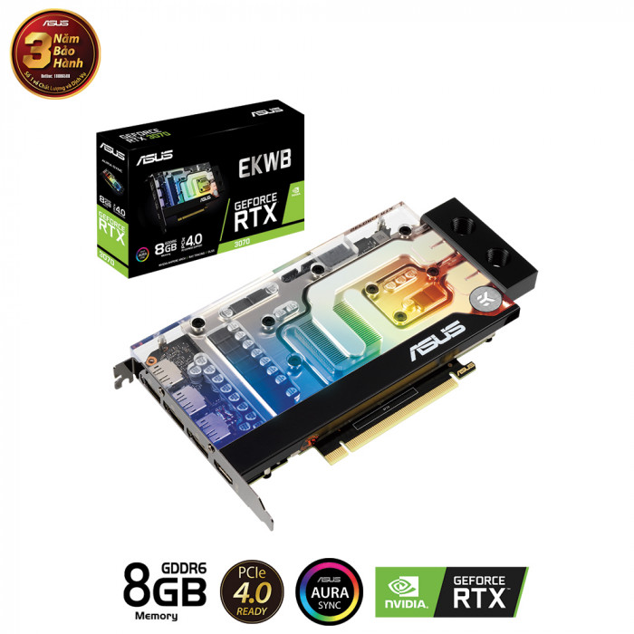 VGA Asus EKWB GeForce RTX™ 3070 8GB GDDR6 - Đen 