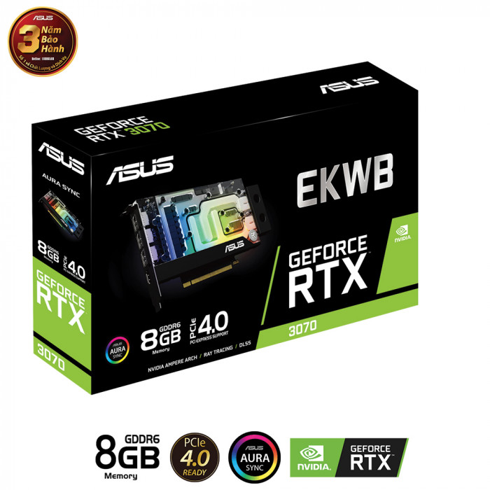 VGA Asus EKWB GeForce RTX™ 3070 8GB GDDR6 - Đen 